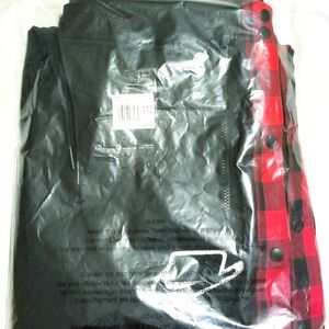 Nike Sportwear NSW Woven Tear-Away Pants Plaid Black/Red Sz 2XL Men NWT